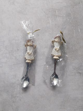 Coppia cucchiaini con angioletto