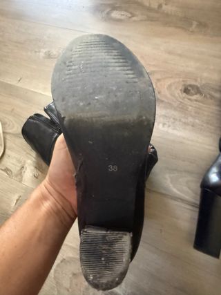 Botas de piel negras altas talla 38