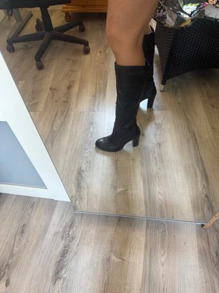 Botas de piel negras altas talla 38