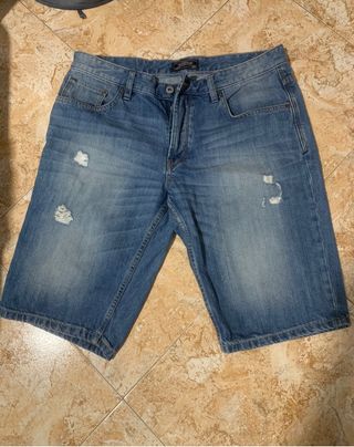 Shorts vaqueros hombre desgastados