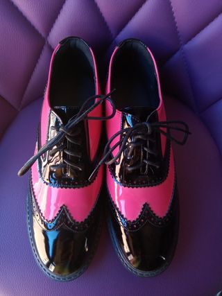 ZAPATOS MUJER BICOLOR ESTILO OXFORD SIN ESTRENAR 