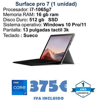 Microsoft Surface Pro 7 16 GB RAM 512 GB SSD