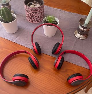 Cascos Inalámbricos Bluetooth X3 Rojos