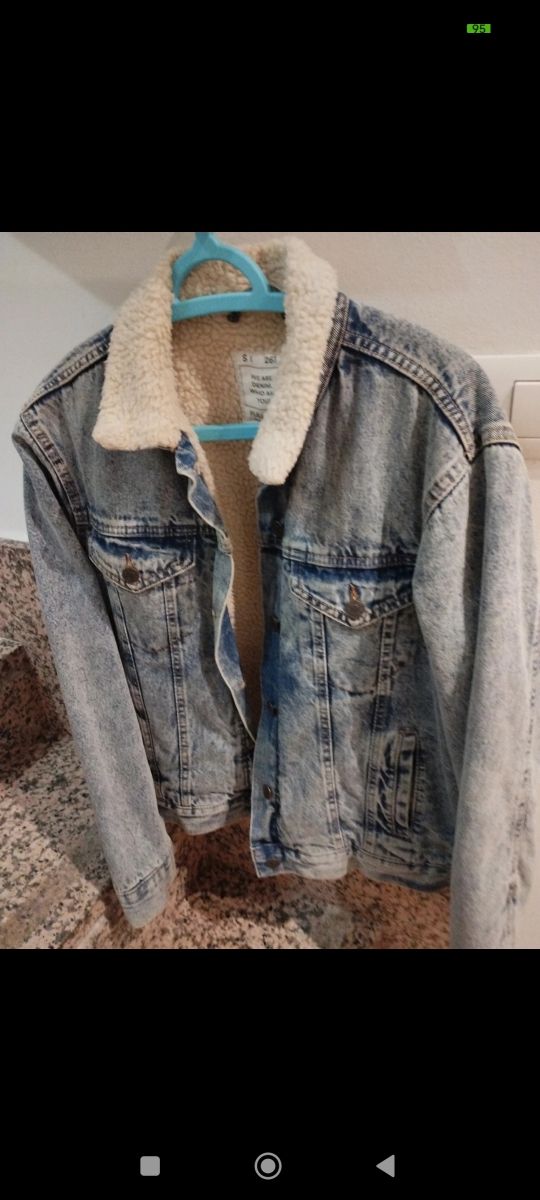 Cazadora vaquera forrada borreguito Talla S