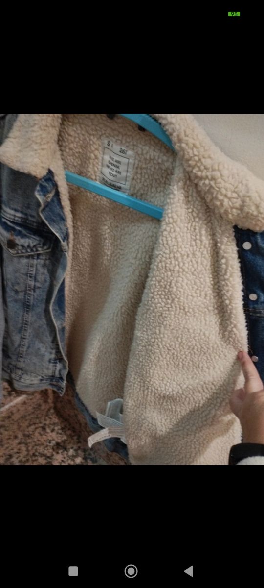 Cazadora vaquera forrada borreguito Talla S