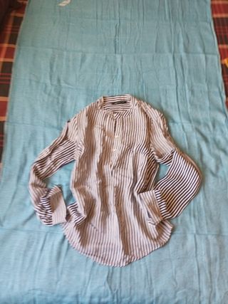 Camisa Zara Rayas Manga Larga
