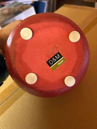 Copri vaso rosso in terracotta