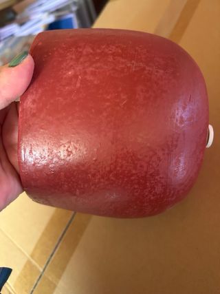 Copri vaso rosso in terracotta