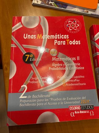 Unas matemáticas para todos. 2 Bachillerato 