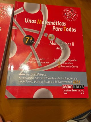 Unas matemáticas para todos. 2 Bachillerato 