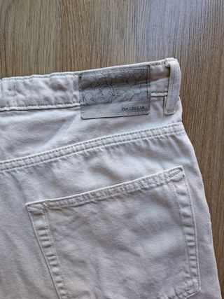 Pantalón corto vaquero beige Pull&Bear