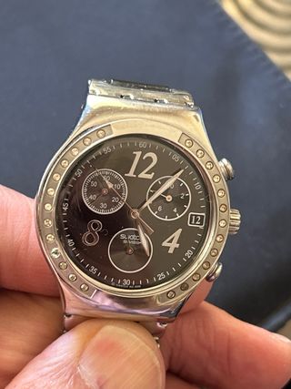 Swatch Irony 4 Jewels Cronógrafo Negro/Plata