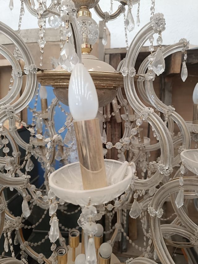 LAMPARA CRISTAL DE ARAÑA.