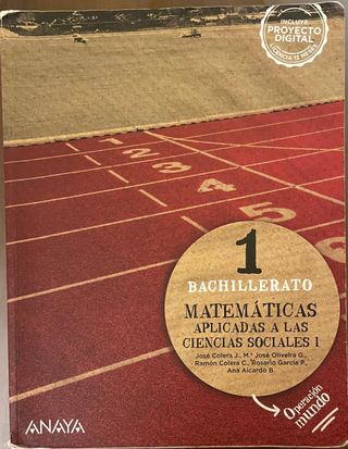 Matemáticas aplicadas a las Ciencias Sociales I.
