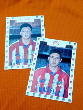 Lote cromos y postales Atlético de Madrid