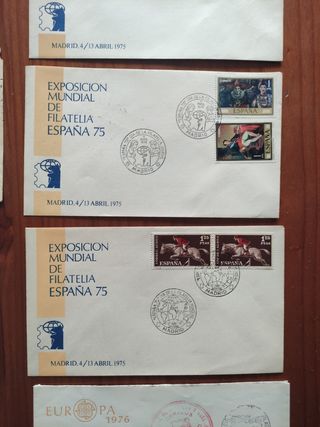 12 sobres exposiciones filatelia 1961-1979