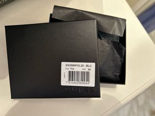 Portafogli Guess blu con logo