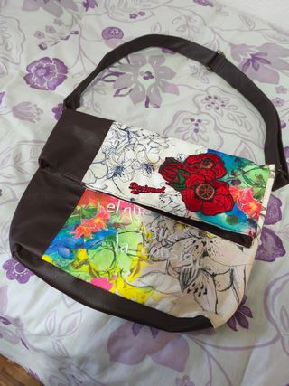 Bolso Desigual Marrón y Multicolor