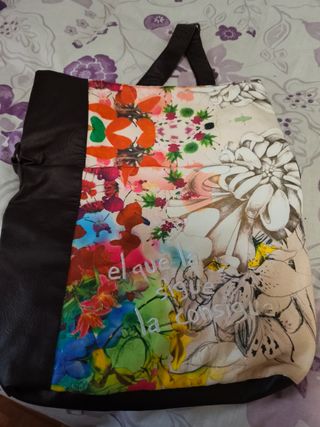Bolso Desigual Marrón y Multicolor