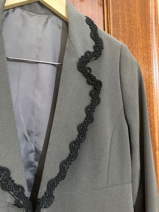 Traje chaqueta gris vintage