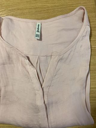 Blusa Stradivarius Rosa Palo Talla M Manga 3/4
