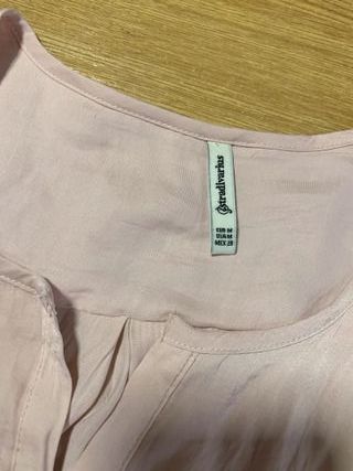 Blusa Stradivarius Rosa Palo Talla M Manga 3/4