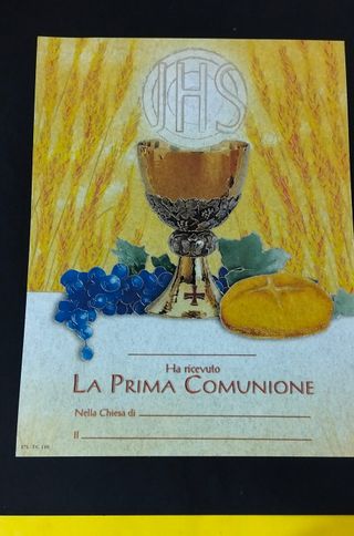 98 Diplomini Prima Comunione in Carta Pergamena