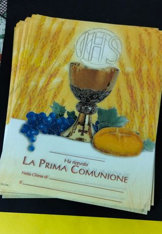 98 Diplomini Prima Comunione in Carta Pergamena