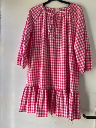 Vestido Pipa&Co cuadros Vichy rosa