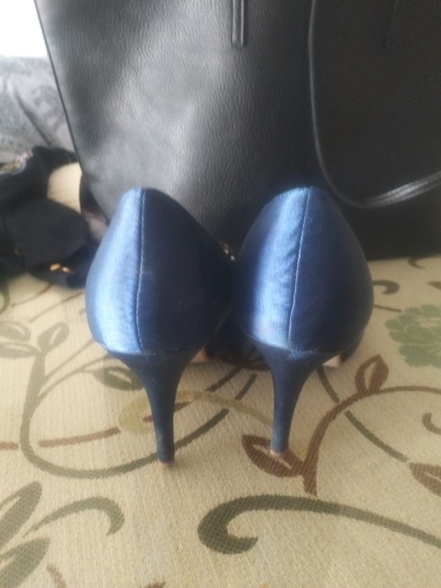 Zapatos de tacón azul talla 40
