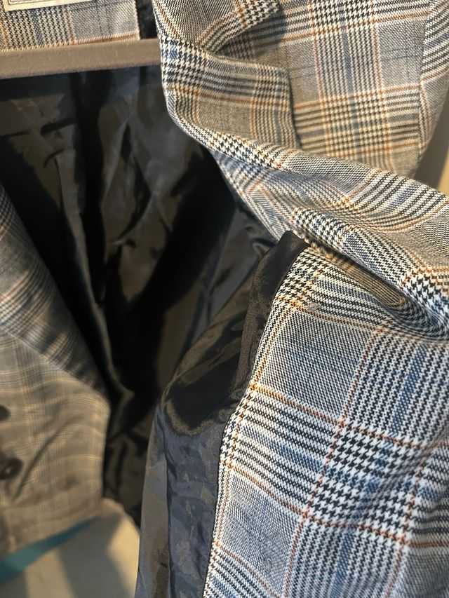 Blazer cuadros Pimkie gris multicolor