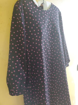 Abito donna Alyssa pois rosa nero taglia S