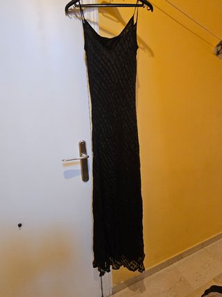 Vestidazo de seda negro de fiesta