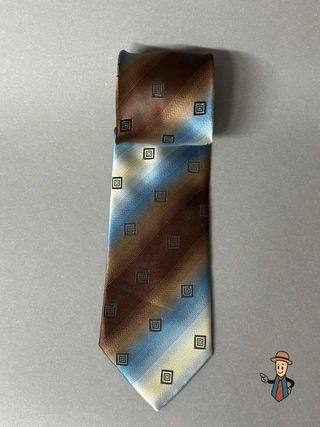 Corbata degradada azul y marrón