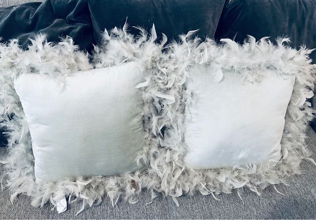 Cojines Zara Home 40x40 Plumas