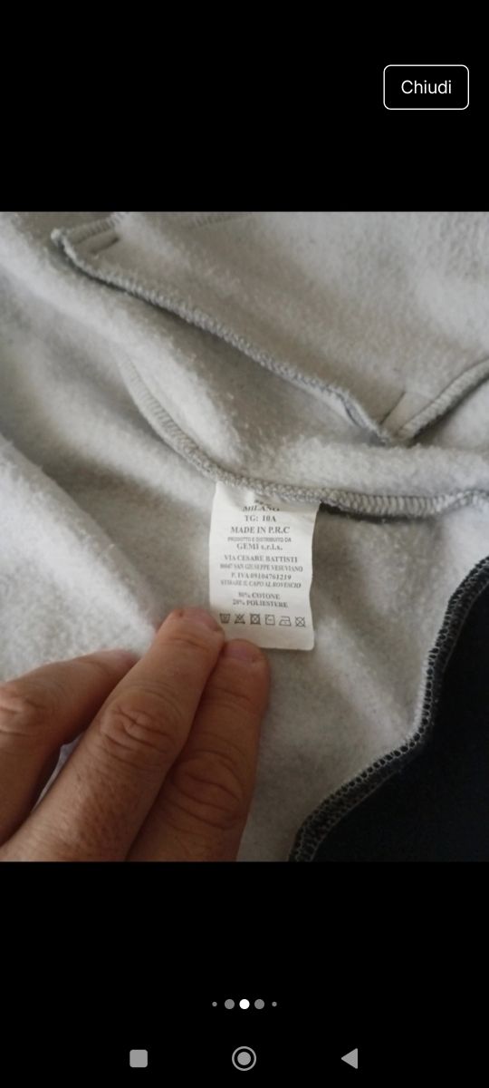 Giubbotto felpato ragazzo