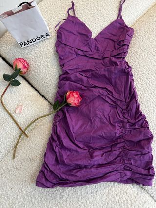 Vestido lila Zara Talla S