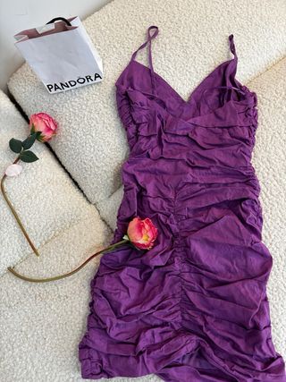 Vestido lila Zara Talla S