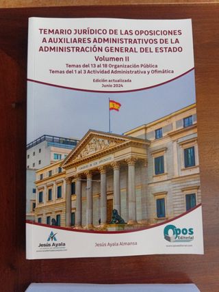 Libros Oposición de Aux Administración.