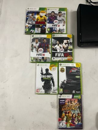 Xbox 360 Slim + Kinect + 3 mandos + 8 juegos