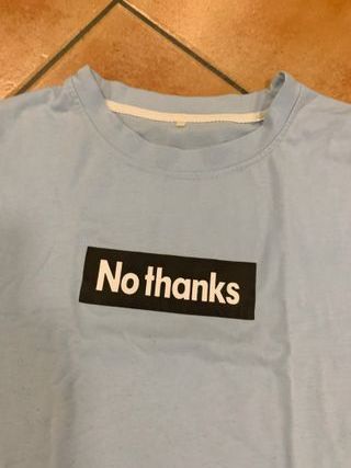 Camiseta azul manga corta talla M