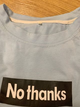 Camiseta azul manga corta talla M