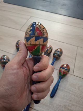 Maracas Chamánicas Pintadas a Mano