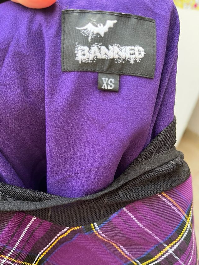 Vestito a scacchi viola mai indossato