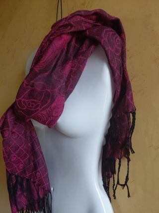 Foulard donna rosa e viola