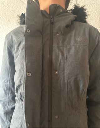 Parka gris invierno mujer