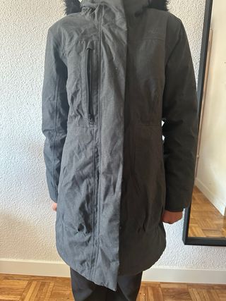 Parka gris invierno mujer