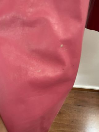 Gabardina de cuero rosa Blanco Talla S