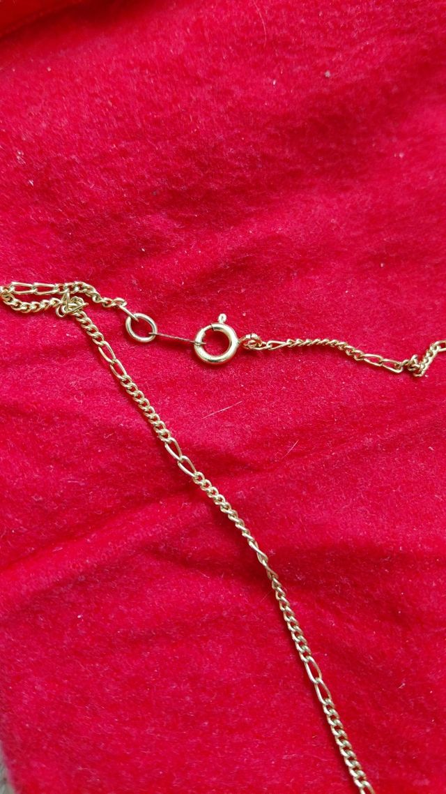 Catena e ciondolo in oro laminato 14 kt 60 cm