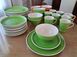 Vajilla Zara Home Verde. Cerámica